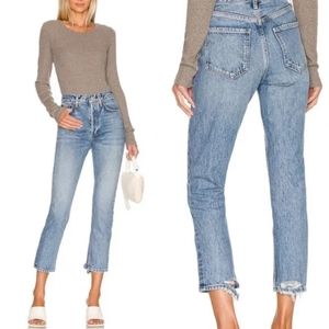 AGOLDE Riley High Rise Straight Crop in Endless Size 27